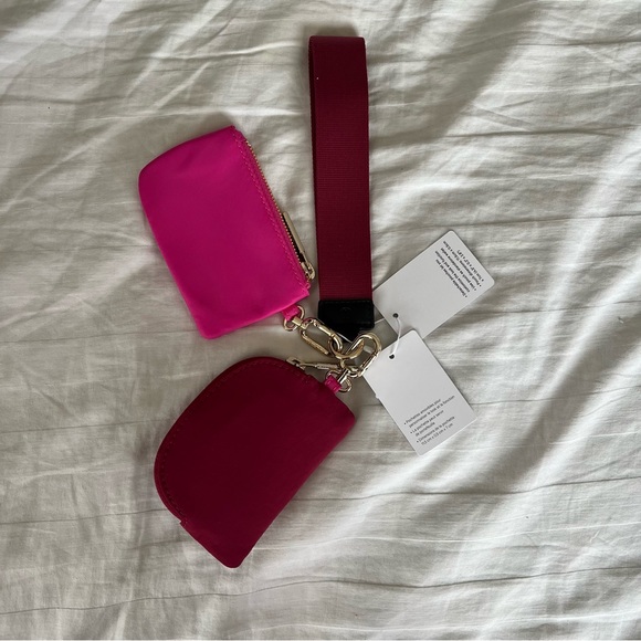 Lululemon new with tags sonic pink dual pouch wristlet - Picture 2 of 2